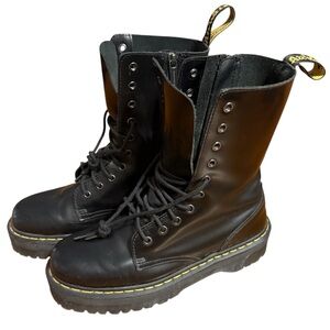 Dr. Martens Jadon Boot Smooth Leather Platforms Black Wmn's 12 Men's 11 Grunge